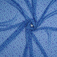 DIGITAL GEORGETTE - Royal blue base with aqua blue bandhani-style