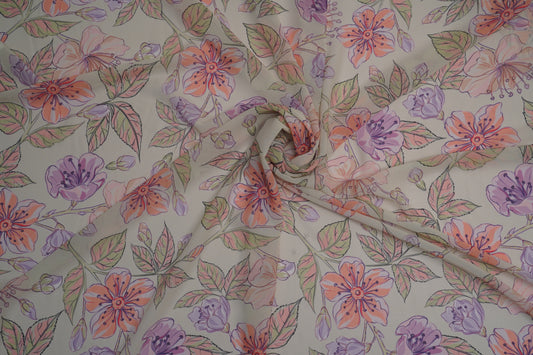 DIGITAL GEORGETTE - Cream base