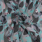 DIGITAL GEORGETTE - Sea-green base with deep teal