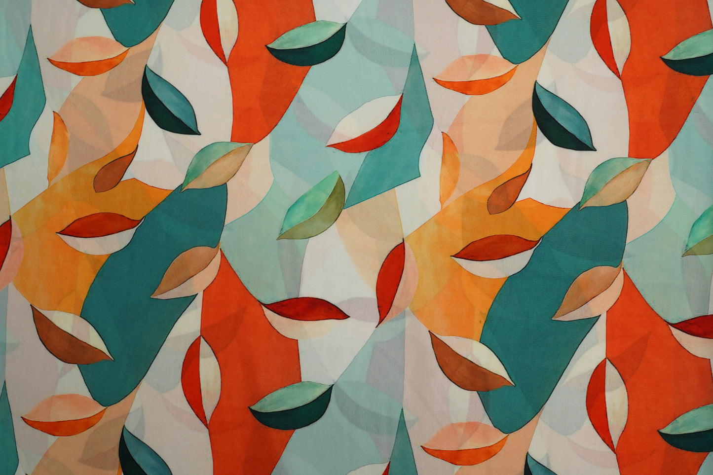 DIGITAL GEORGETTE - Teal green