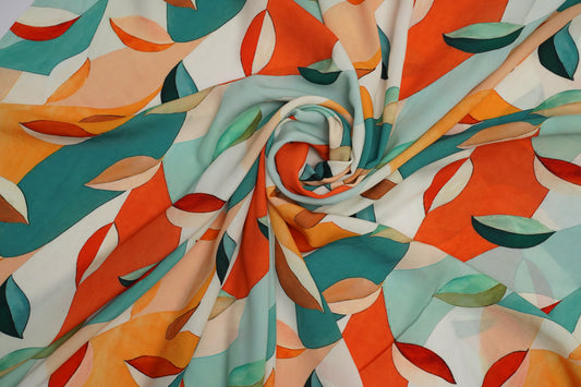 DIGITAL GEORGETTE - Teal green