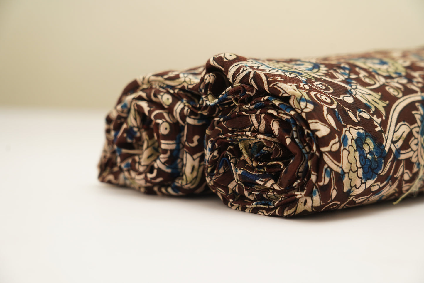 KALAMKARI SILK - Coffee brown base