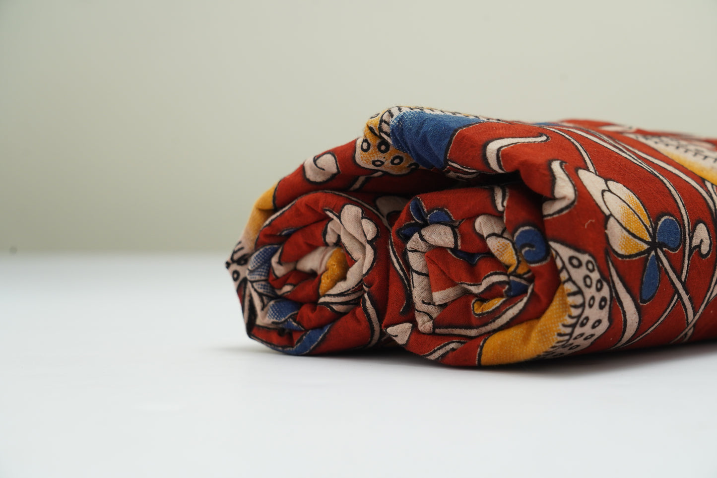 KALAMKARI COTTON - Rust red base