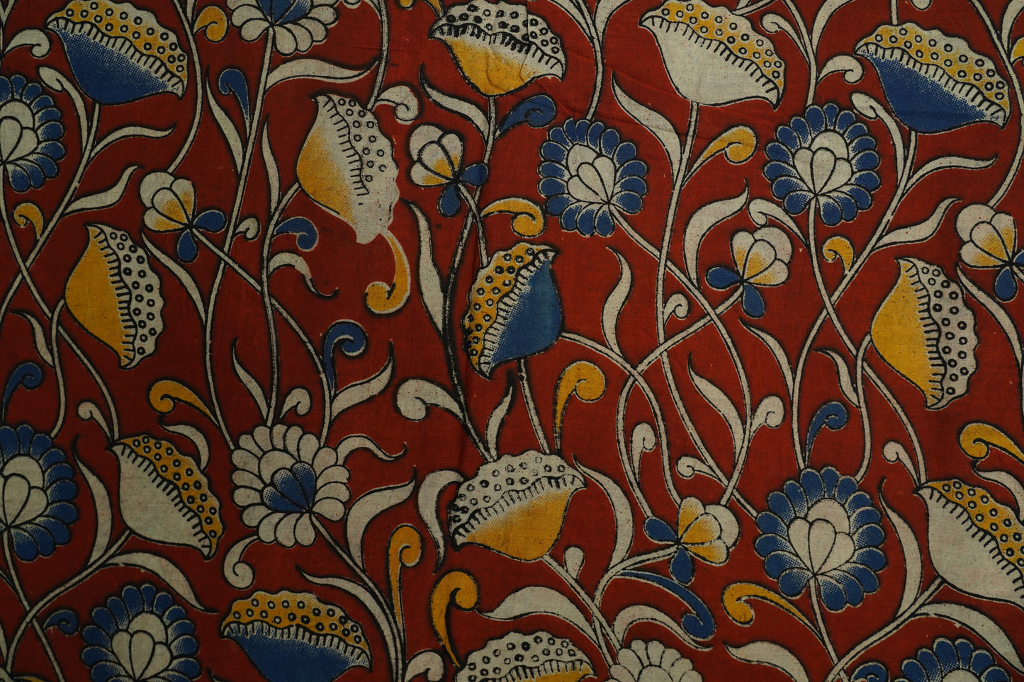 KALAMKARI COTTON - Rust red base