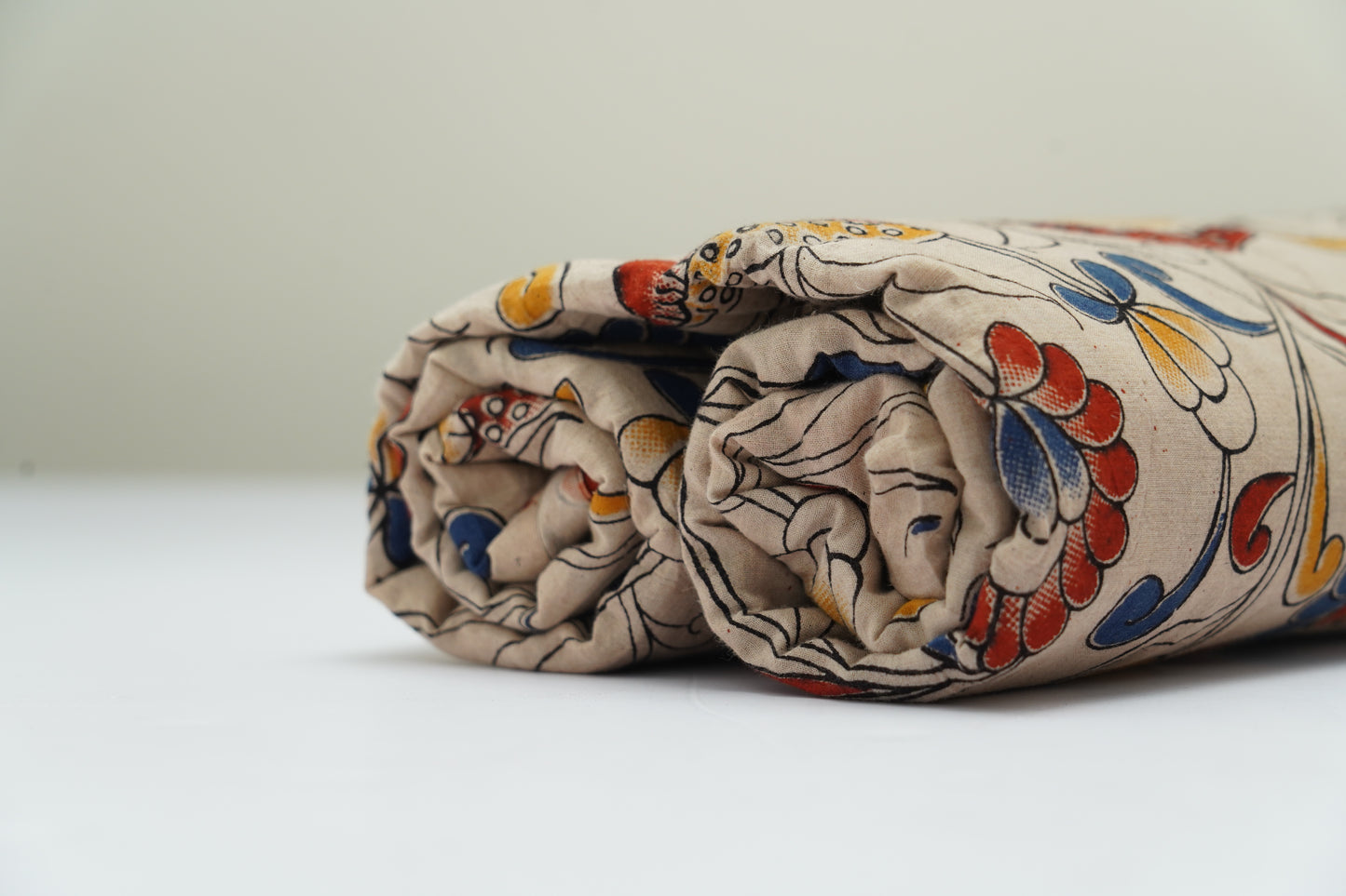 KALAMKARI COTTON - Off-white base