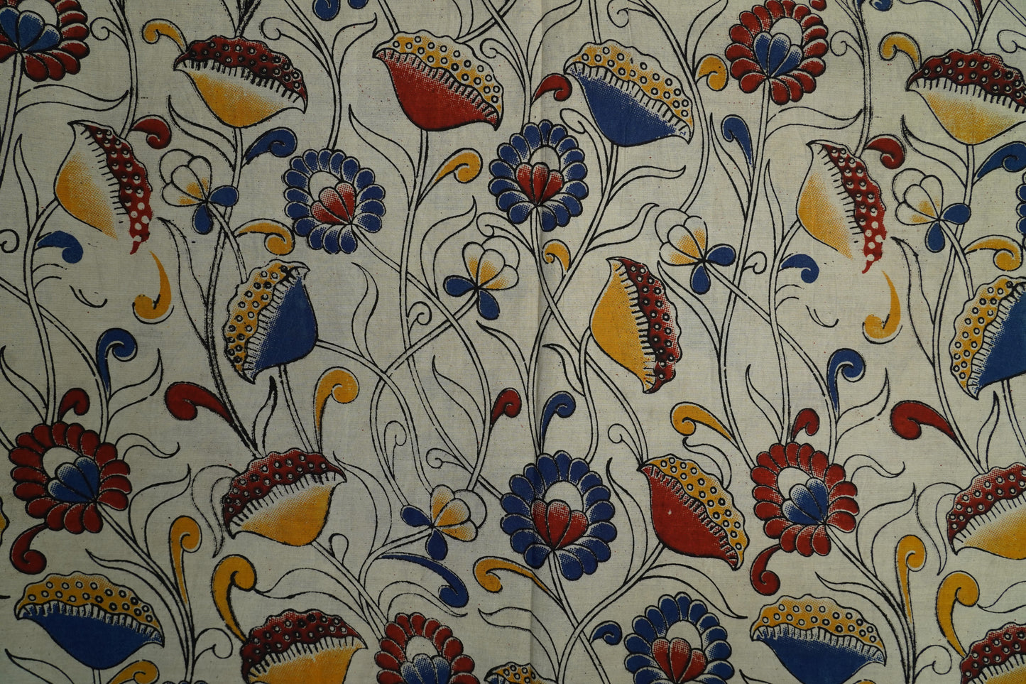 KALAMKARI COTTON - Off-white base