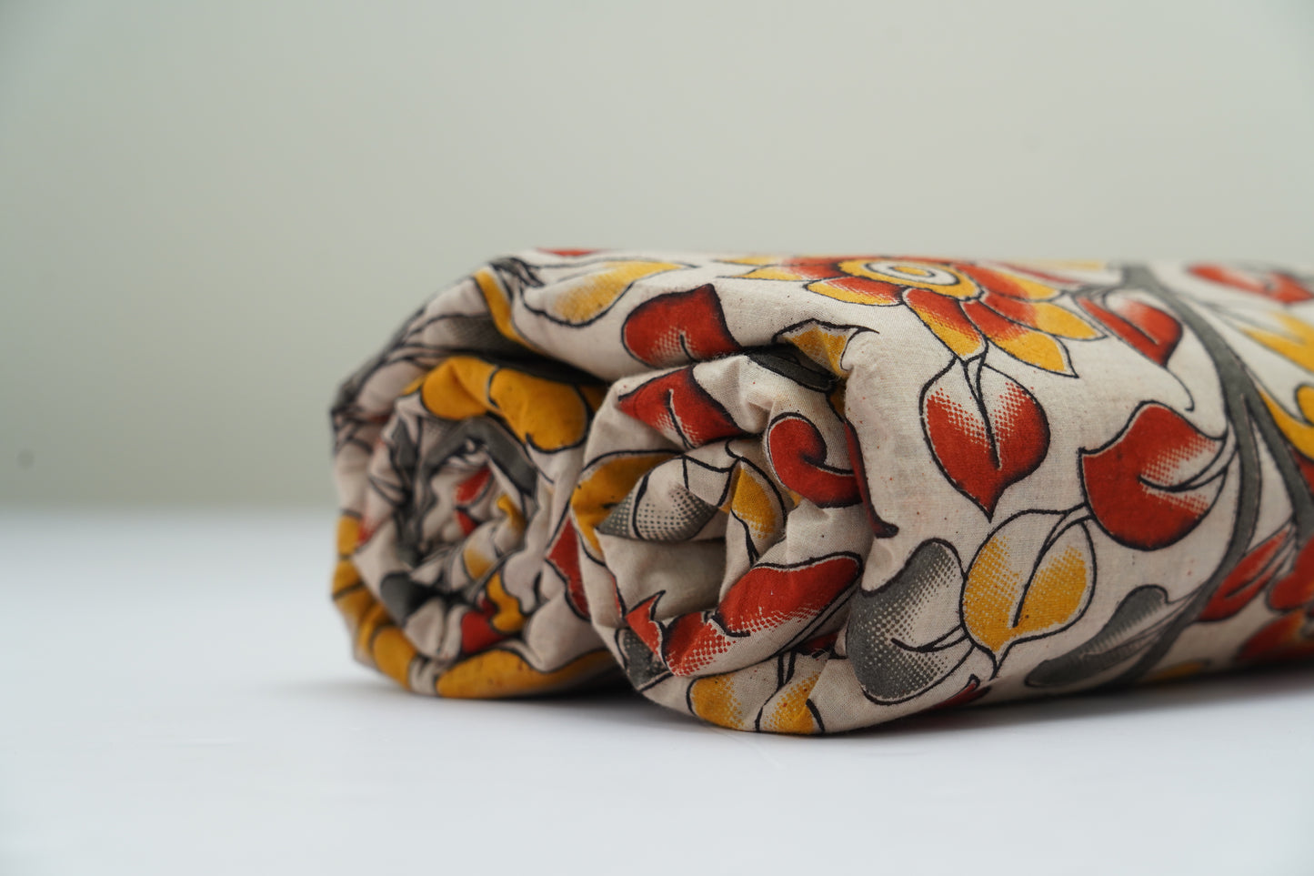 KALAMKARI COTTON - Off-white base