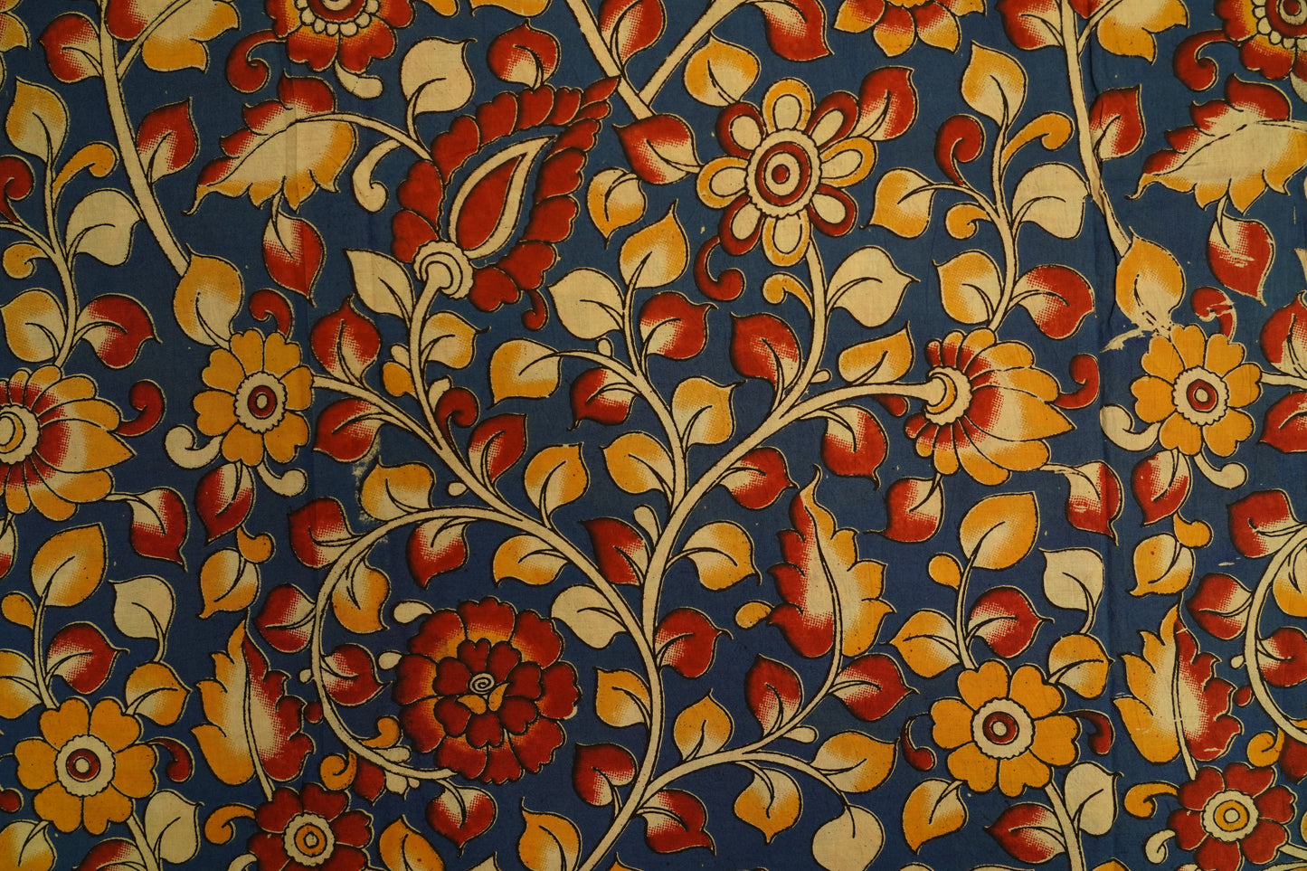 KALAMKARI COTTON - Royal blue base