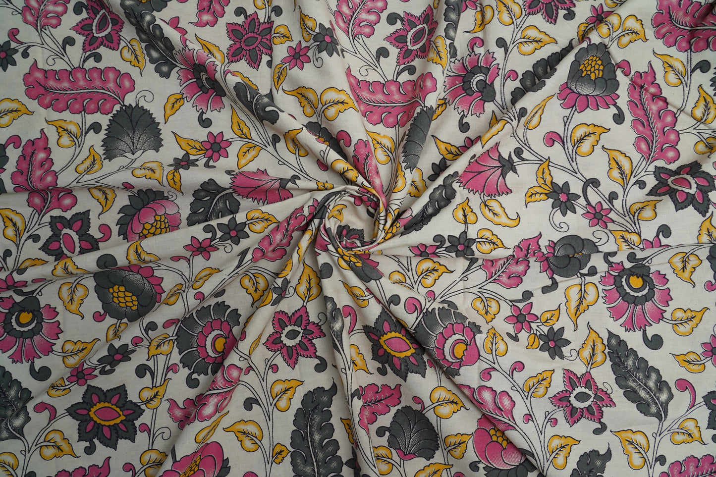KALAMKARI COTTON - Off-white base