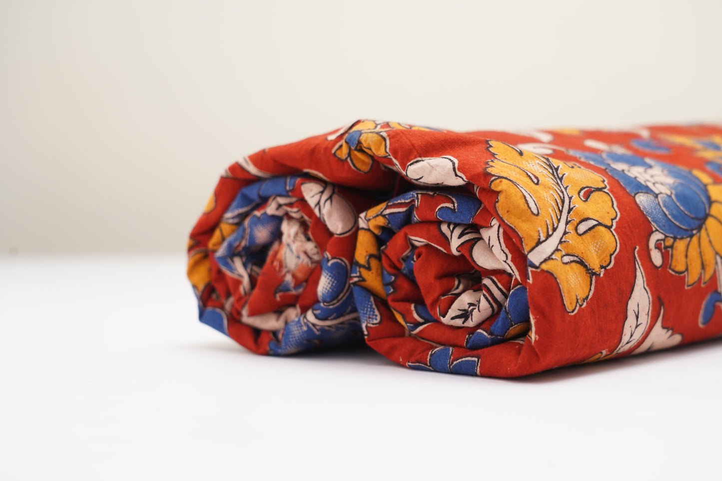 KALAMKARI COTTON - Rust red base