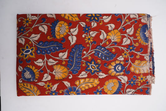 KALAMKARI COTTON - Rust red base