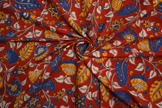 KALAMKARI COTTON - Rust red base