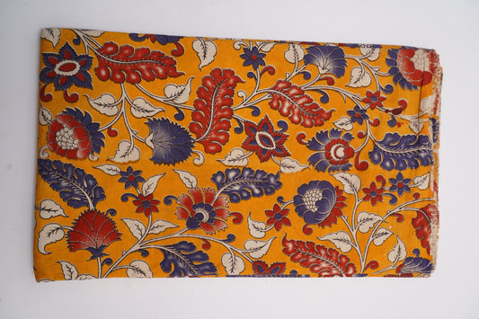 KALAMKARI COTTON - Lite mustard yellow base