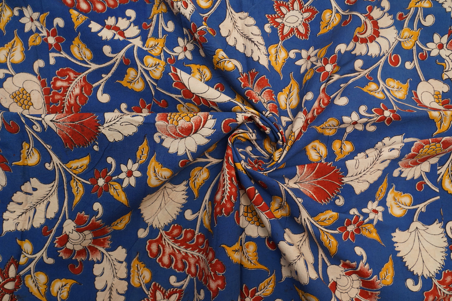 KALAMKARI COTTON - Royal blue base