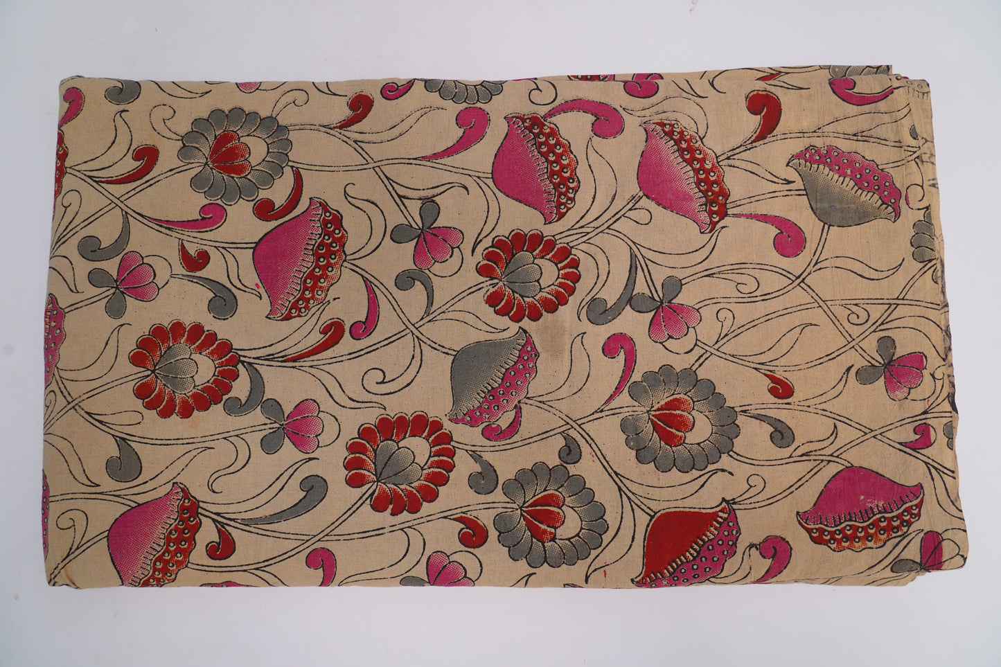 KALAMKARI COTTON - LITE Beige base