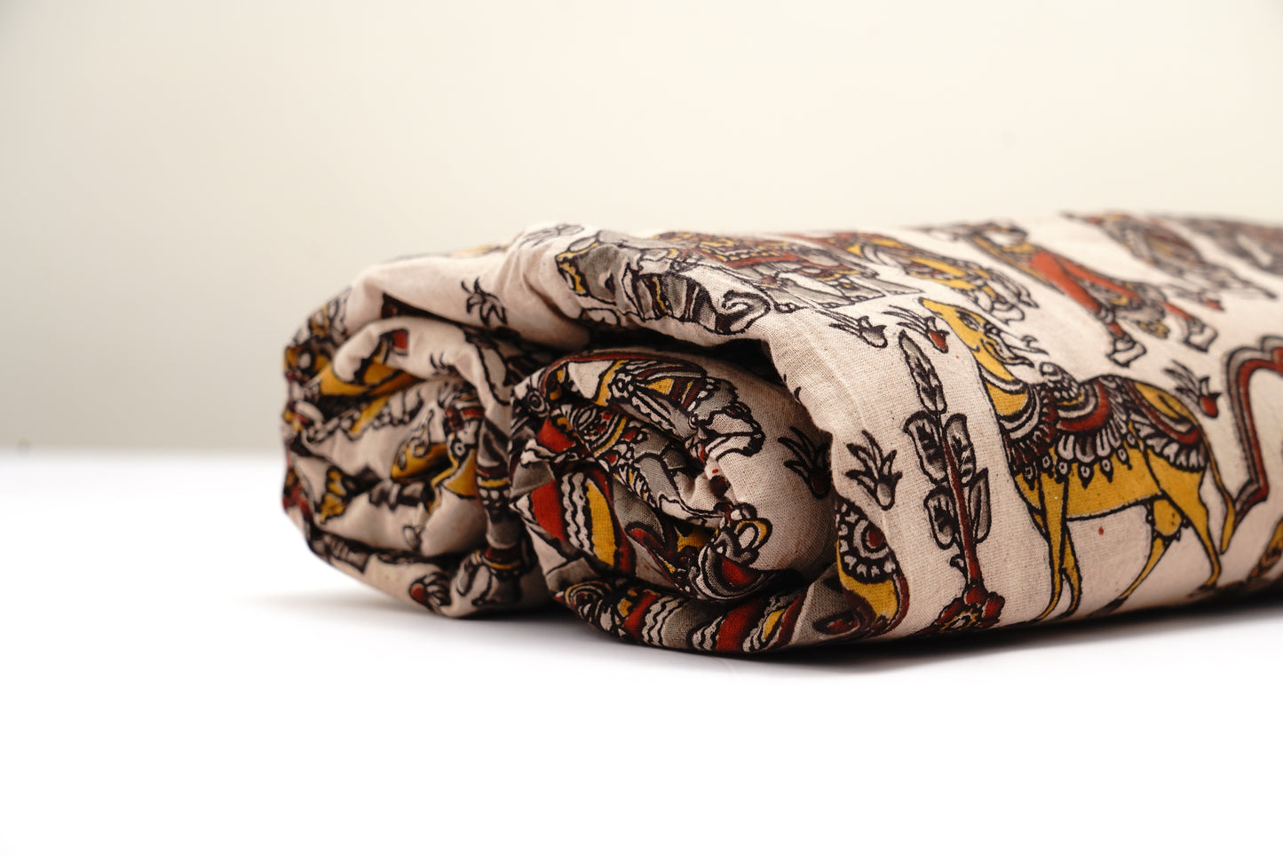 KALAMKARI COTTON - Ivory beige base