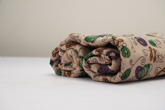 KALAMKARI COTTON - Beige base