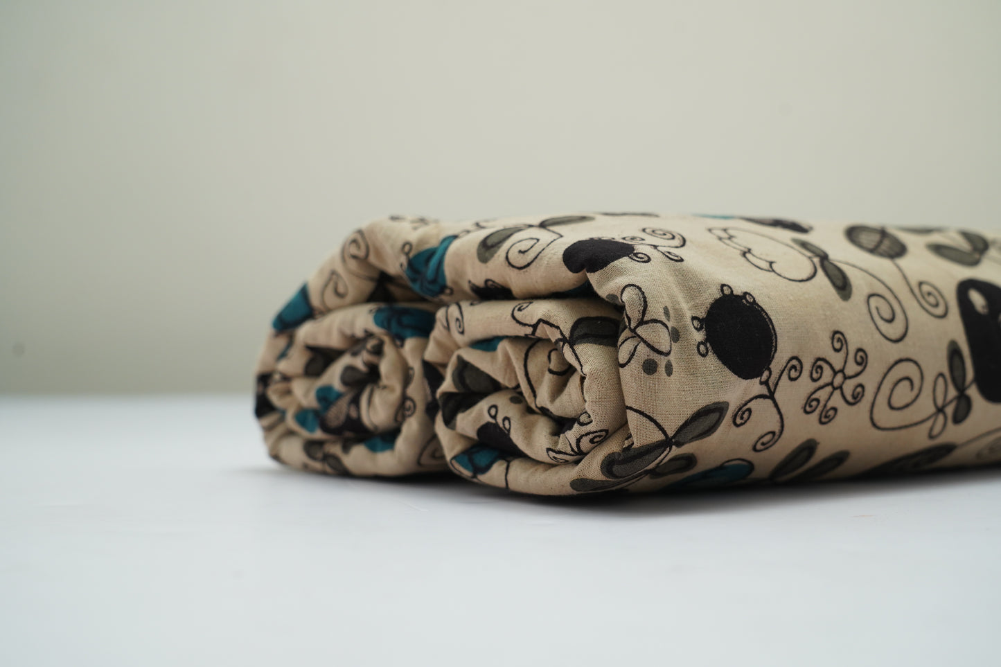 KALAMKARI COTTON - Beige base