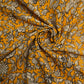 KALAMKARI COTTON WITH BORDER - Mustard yellow base