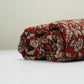 KALAMKARI COTTON WITH BORDER - Red base
