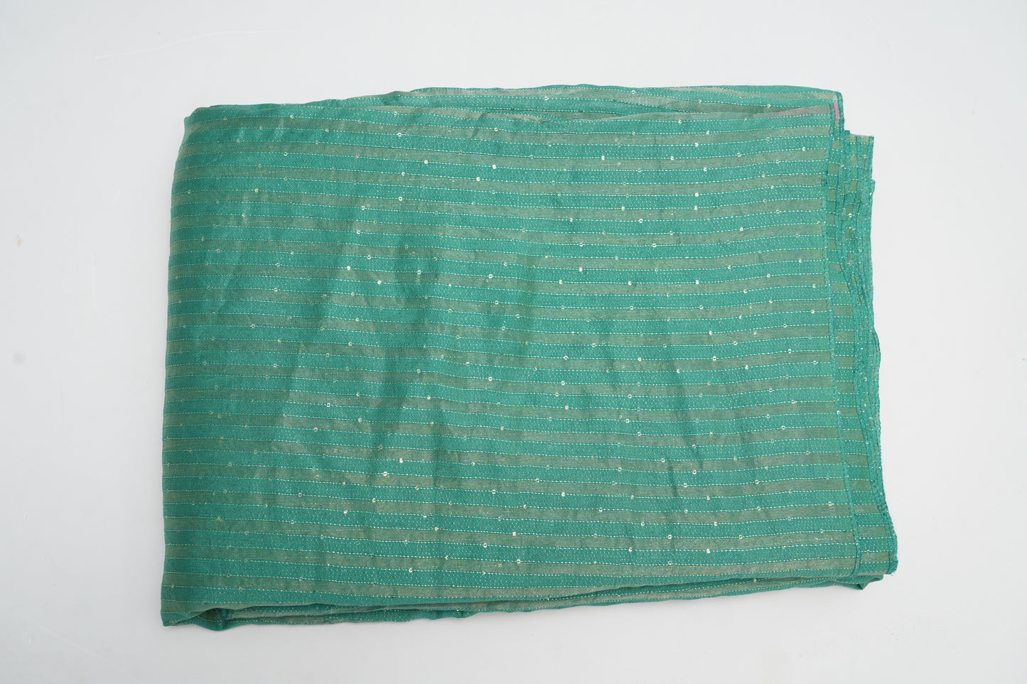 TISSUE STRIPES - Soft aqua-green base