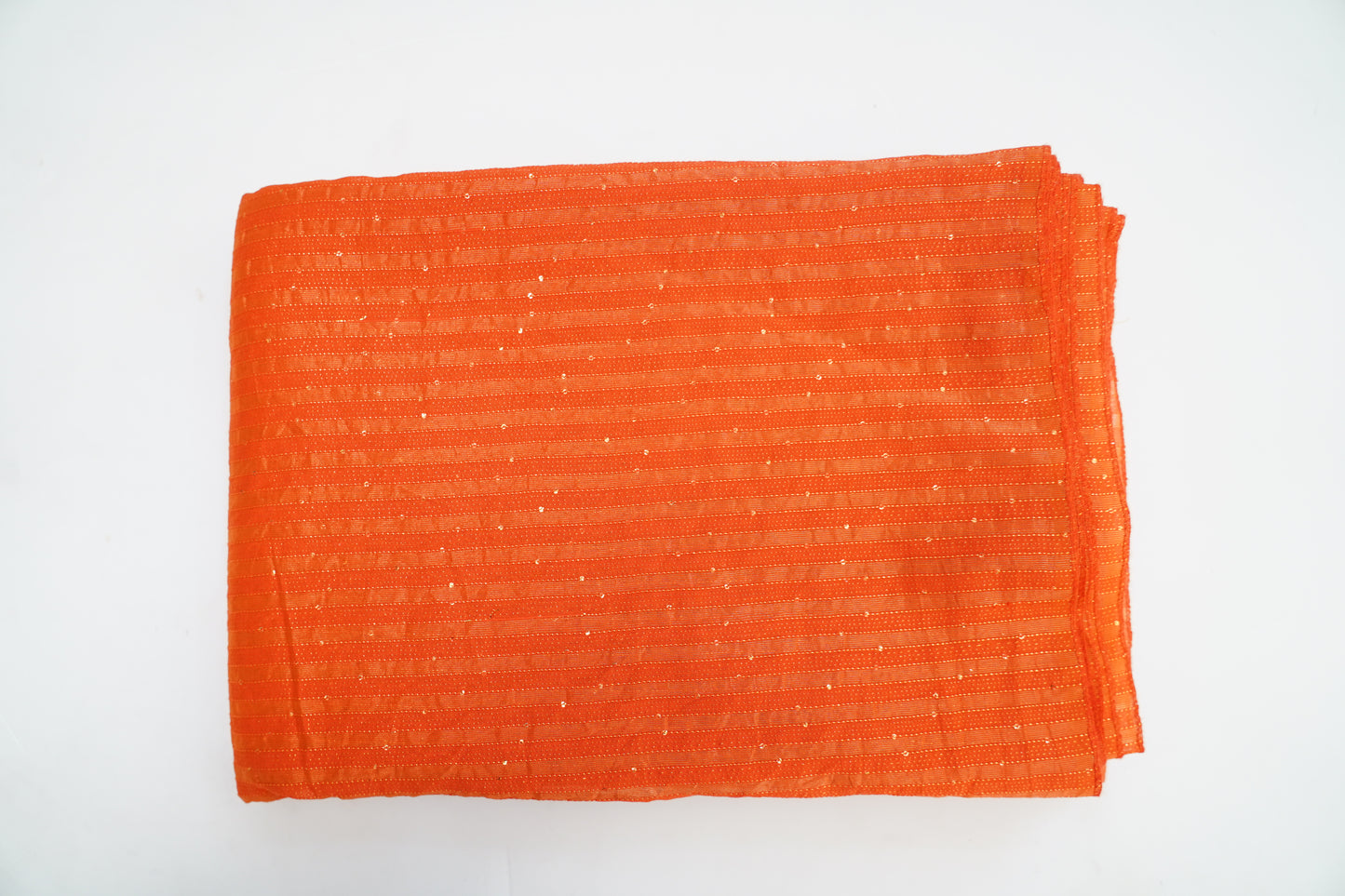 TISSUE STRIPES - Bright Tangerine Orange