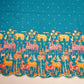 Embroidered Silk Fantasy Border Fabric